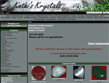 Tablet Screenshot of kathiskrystals.com